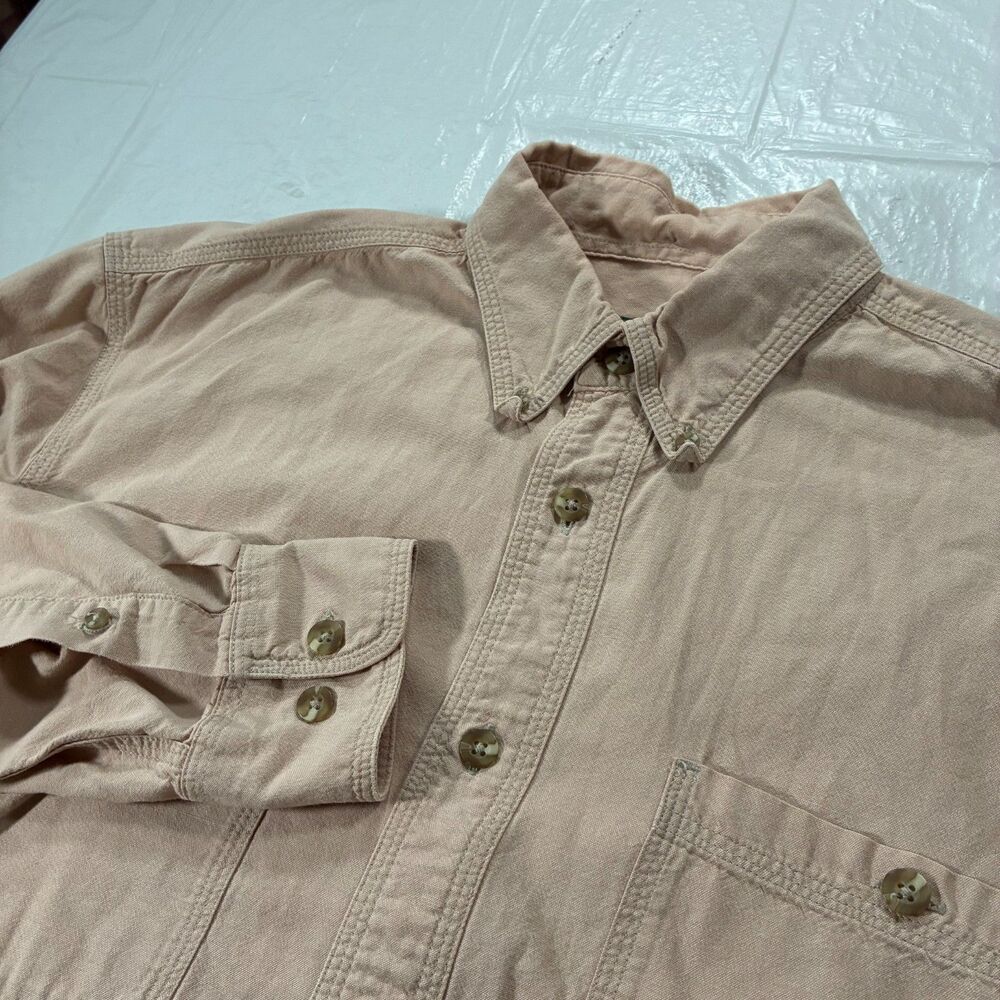 Cabela's Khaki Tan Button Up Men's Medium Hunting Outdoors